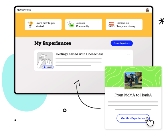 A computer screen showing the Goosechase Studio